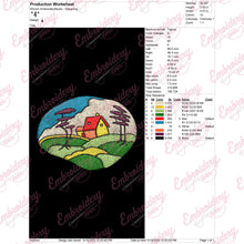 Landscape Machine Embroidery Design