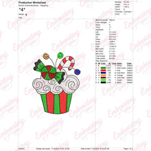 Christmas Cupcake Embroidery Design