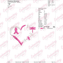 Dragonfly Dreams Supporting Breast Cancer Embroidery Design