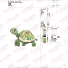 Happy Tortoise Machine Embroidery Design