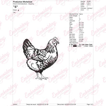 Chicken Embroidery Design