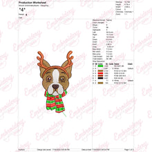 Christmas Canine Charm Embroidery Design