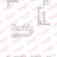 Daddy Machine Embroidery Design
