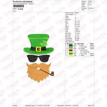 St Patrick's Day Leprechaun Face Embroidery Design