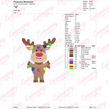 Sparkle Antler Christmas Reindeer Embroidery Design