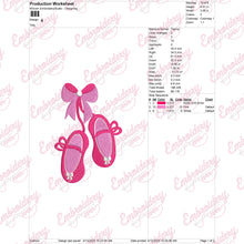 Ballet Shoes Embroidery Design