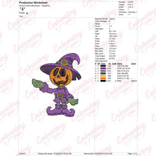 Halloween Jack O Lantern Character Embroidery Design
