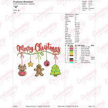 Merry Christmas Decorations Embroidery Design