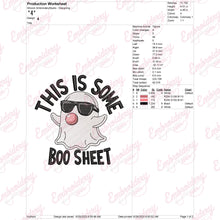 Halloween This Is Some Boo Sheet Embroidery Design