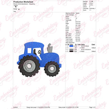Charming Farm Tractor Embroidery Design