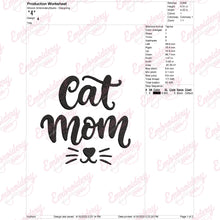 Cat Mom Embroidery Design