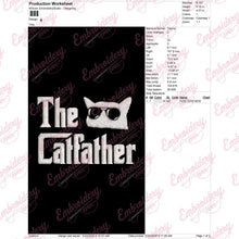 The Cat Father Funny Cat Dad Embroidery Design