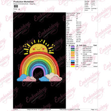 Rainbow Machine Embroidery Design