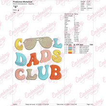Cool Dads Club Embroidery Design