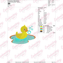 Rubber Duck Embroidery Design