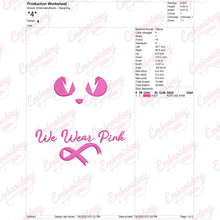 We Wear Pink Breast Cancer Awareness Embroidery Design