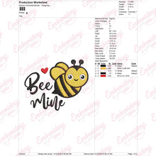 Bee Mine Embroidery Design