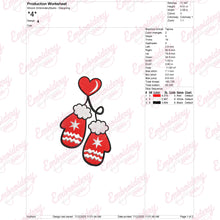 Christmas Santa Claus Hand Gloves Embroidery Design