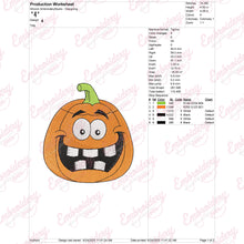 Pumpkin Halloween Embroidery Design