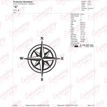 Simple Compass Embroidery Design