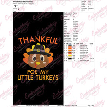 Sweet Little Turkey Thanksgiving Embroidery Design