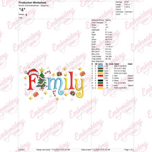 Christmas Family Joy Embroidery Design