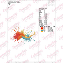 Color Splash Embroidery Design
