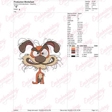 Silly Crazy Dog Embroidery Design
