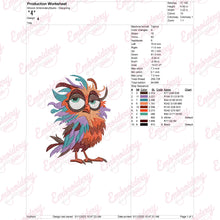Playful Crazy Bird Embroidery Instant Download