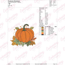 Thanksgiving Pumpkin Embroidery Design