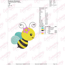 Sweet Honey Bee Embroidery Design