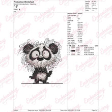 Big Eyes Panda Embroidery Design