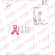 Fight Breast Cancer Awareness Embroidery Design