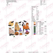 Spooky Ghosts Halloween Embroidery Design
