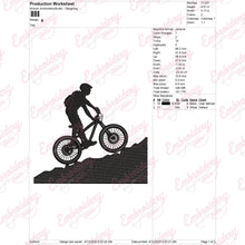 Mountain Bike Riding Embroidery Design
