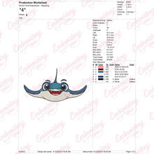 Smiling Stingrays Embroidery Design