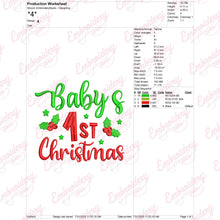 Baby's First Christmas Embroidery Design