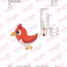 Cute Bird Machine Embroidery Design