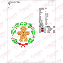 Christmas Gingerbread Joy Embroidery Design
