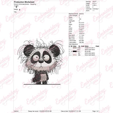 Crazy Panda Embroidery Design