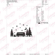 Camper Van Embroidery Design