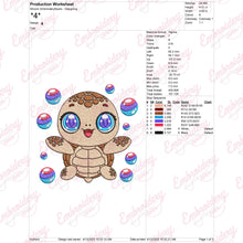 Cute Baby Sea Turtle Embroidery Design
