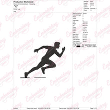 Man Running Hoop Embroidery Design