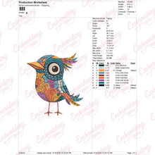 Beautiful Bird Embroidery Design
