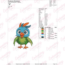 Cute Bird Machine Embroidery Design