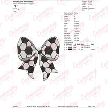 Soccer Simple Bow Embroidery Design