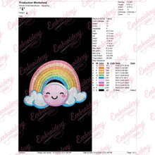 Colorful Rainbow Embroidery Design