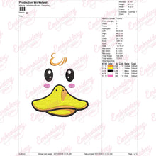 Duck Costume Embroidery Design