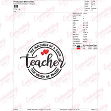 Teacher Can Never Be Erased Embroidery Design