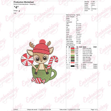 Cute Christmas Reindeer In A Cup Embroidery Design